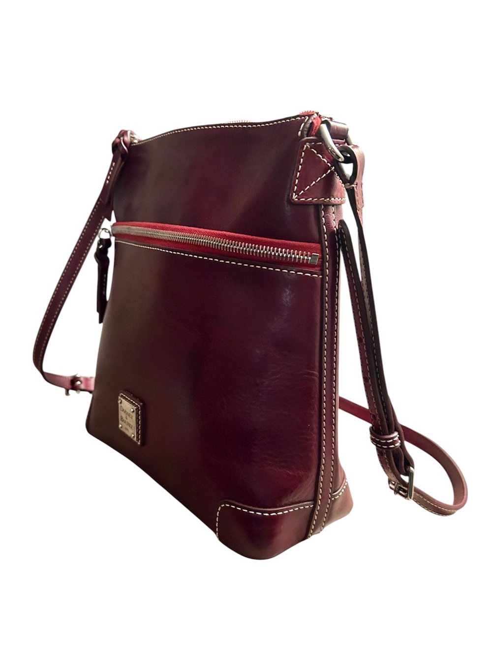 Dooney & Bourke Florentine Leather Crossbody with Contrast Stitching - Picture 3 of 6
